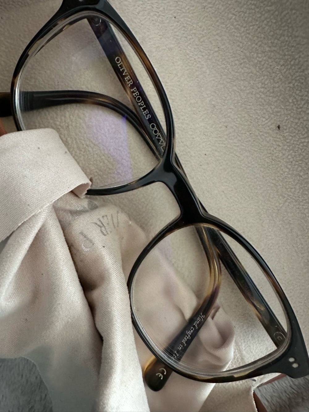 Oliver Peoples Black and Tortoiseshell Acetate Optical Frames